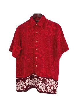 Red Hawaiian shirt men’s medium